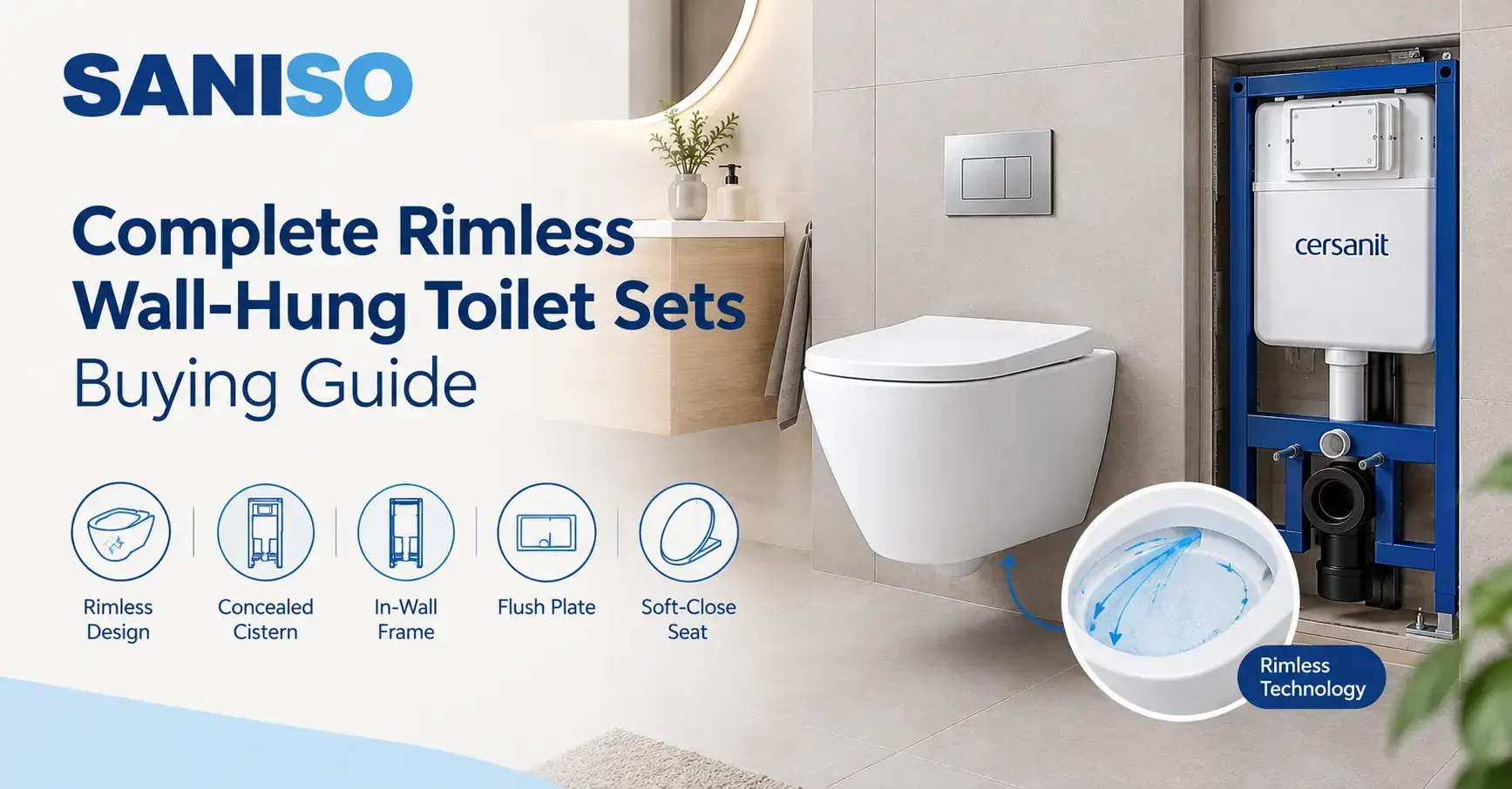 Complete Rimless Wall-Hung Toilet Sets: Buying Guide | Saniso